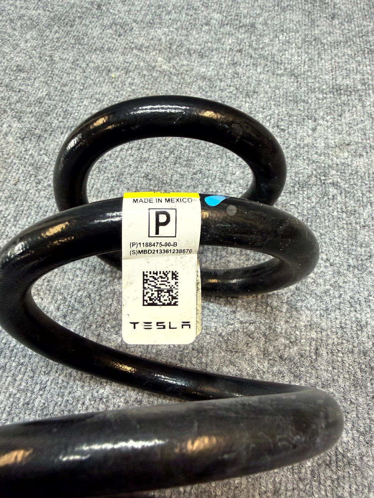 2020-2023 TESLA MODEL Y REAR RIGHT/LEFT SUSPENSION COIL SPRING OEM, 1188475-00-B