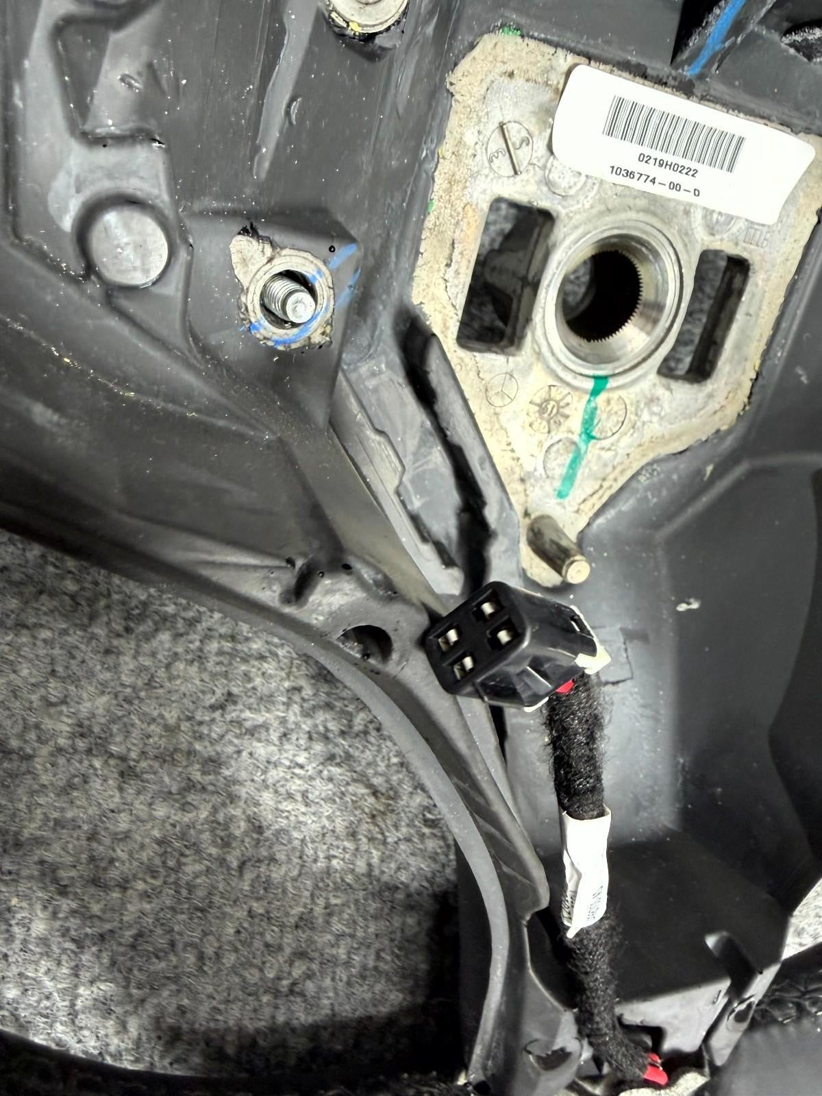 2012-2020 Tesla Model S Front Left Side Steering Wheel Heated OEM, 1036774-00-D