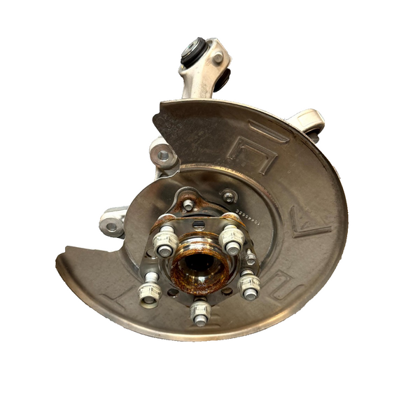 2020-2024 TESLA MODEL Y REAR LEFT SPINDLE KNUCKLE HUB & SHIELD OEM, 1188411-00-G