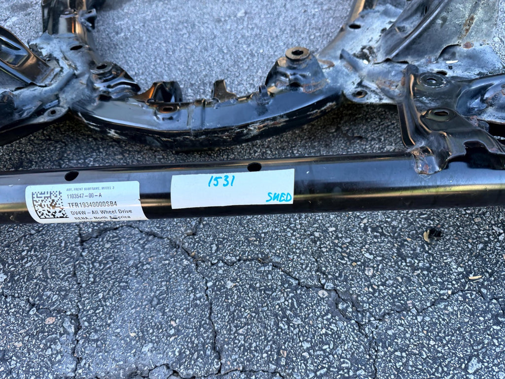 ♦️2017 - 2023 TESLA MODEL 3 FRONT SUBFRAME CROSSMEMBER CRADLE OEM, 1103547-00-A