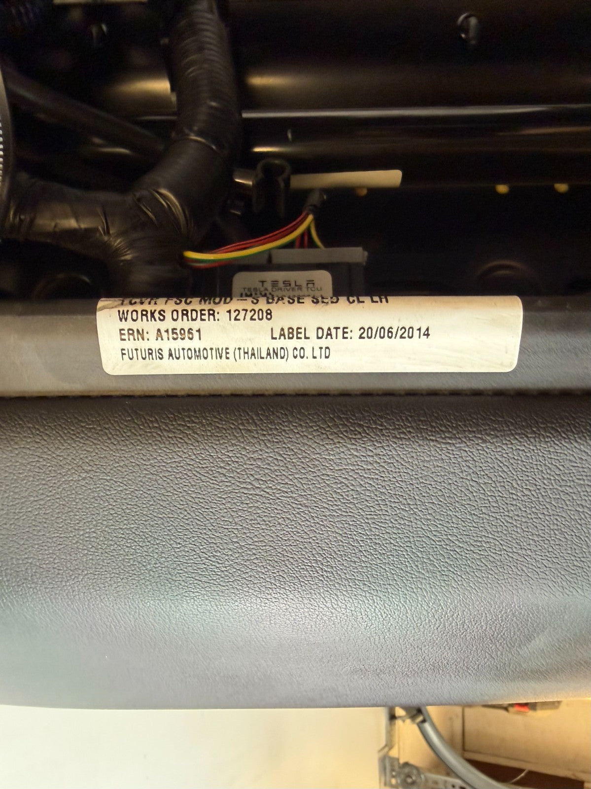 2016-2020 Tesla Model S Front Left Side Black Leather Seat OEM