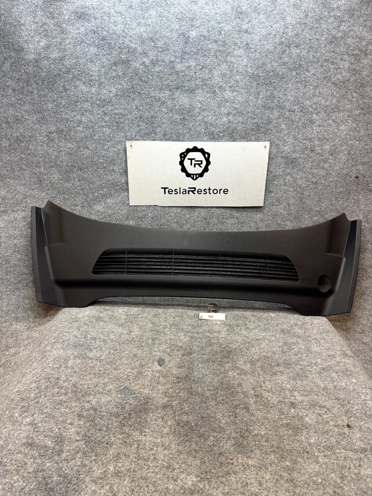 2020–2024 TESLA MODEL Y REAR APRON TRIM COVER UNDER COWL HOOD OEM, 1619813-00-B