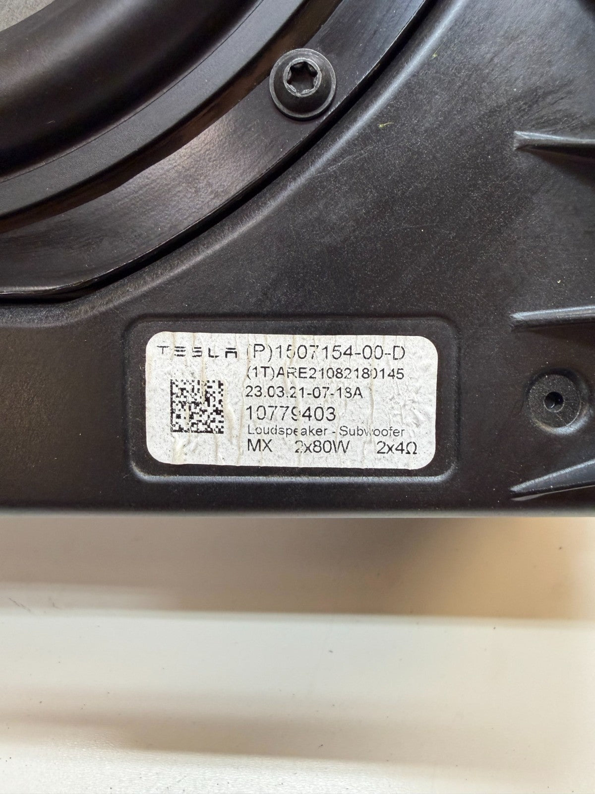 2020-2024 Tesla Model Y Audio Speaker Subwoofer Bass Box Assembly 1507154-00-D