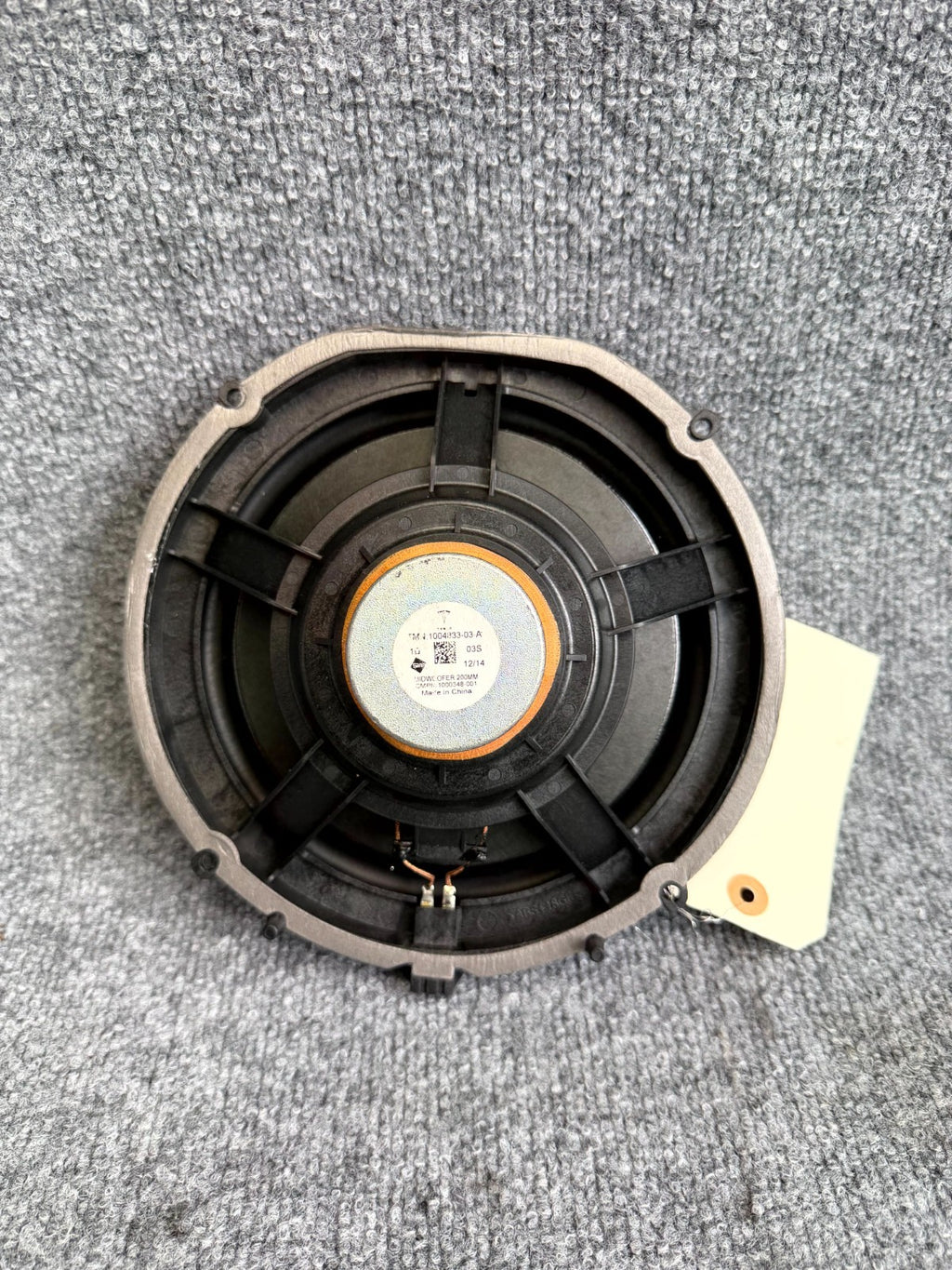 12-20 TESLA MODEL S FRONT LEFT / RIGHT DOOR AUDIO SOUND SPEAKER OEM 1004833-03-A