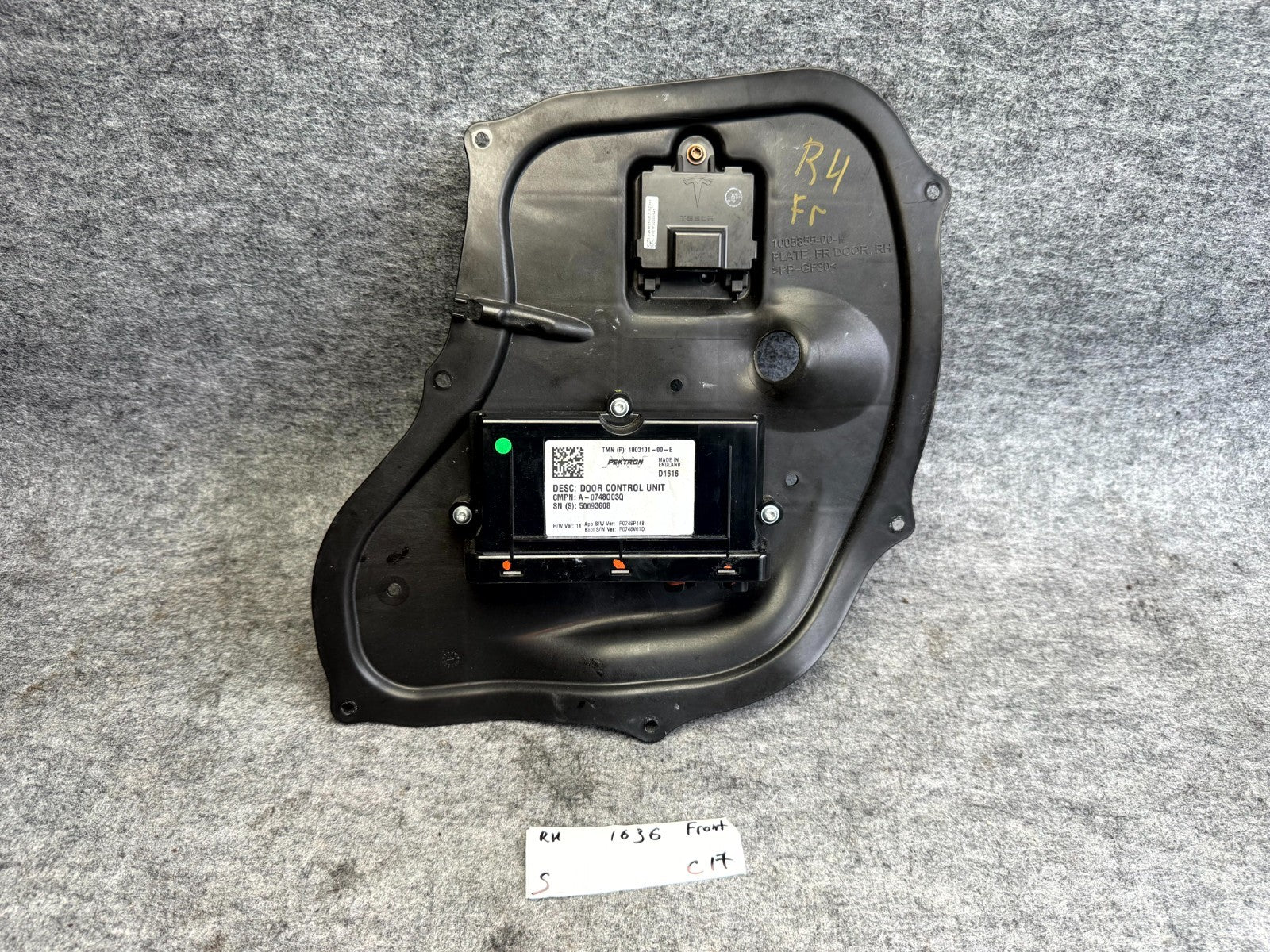 ♦️2012-2020 TESLA MODEL S FRONT RIGHT SIDE DOOR CONTROL MODULE OEM, 1003101-00-E