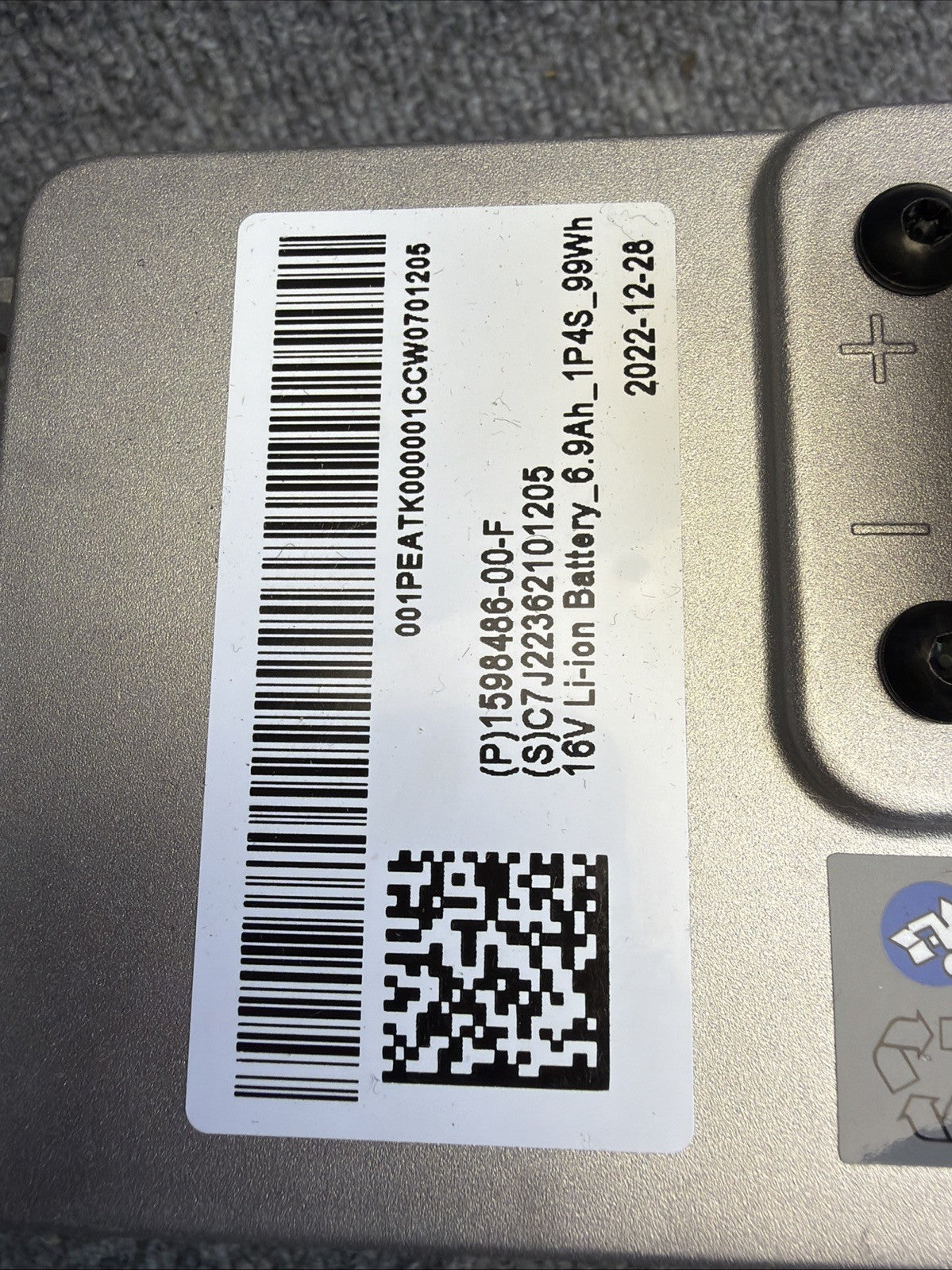 NEW OEM Tesla Model 3/Y/S/X 16V Li-Ion Battery 1598486-00-F