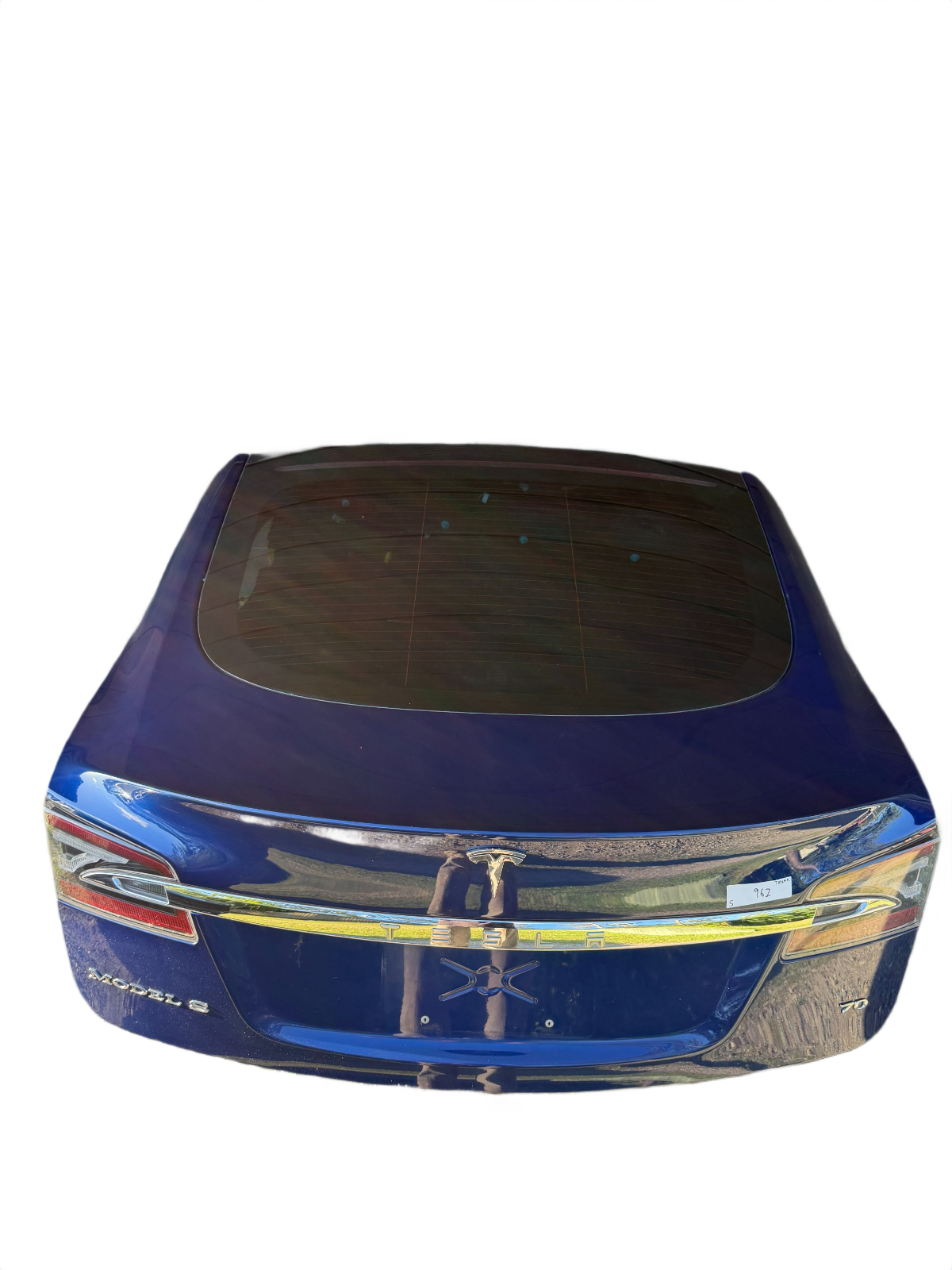12-20 Tesla Model S Rear Trunk Lid Hatch Tail Lights Blue OEM