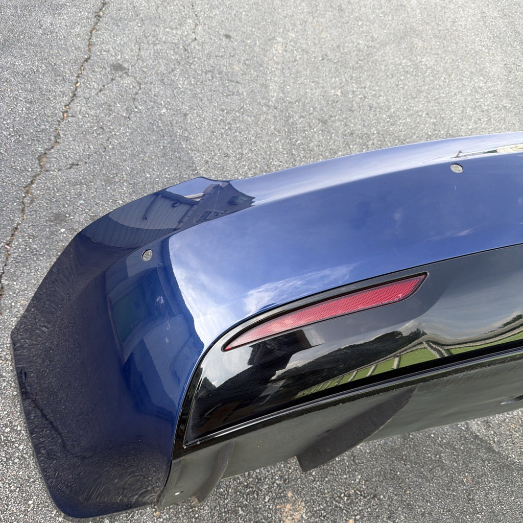 2016-2020 Tesla Model S Rear Bumper Cover w/ Park Sensor Holes Assy Blue PPSB