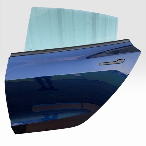 21-23 OEM Tesla Model 3 Rear Left Driver Side Door Shell Panel COMPLETE BLUE