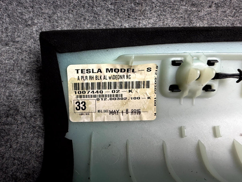 ♦️2012 - 2020 TESLA MODEL S RIGHT SIDE A-PILLAR TRIM COVER OEM, 1007440-02-K