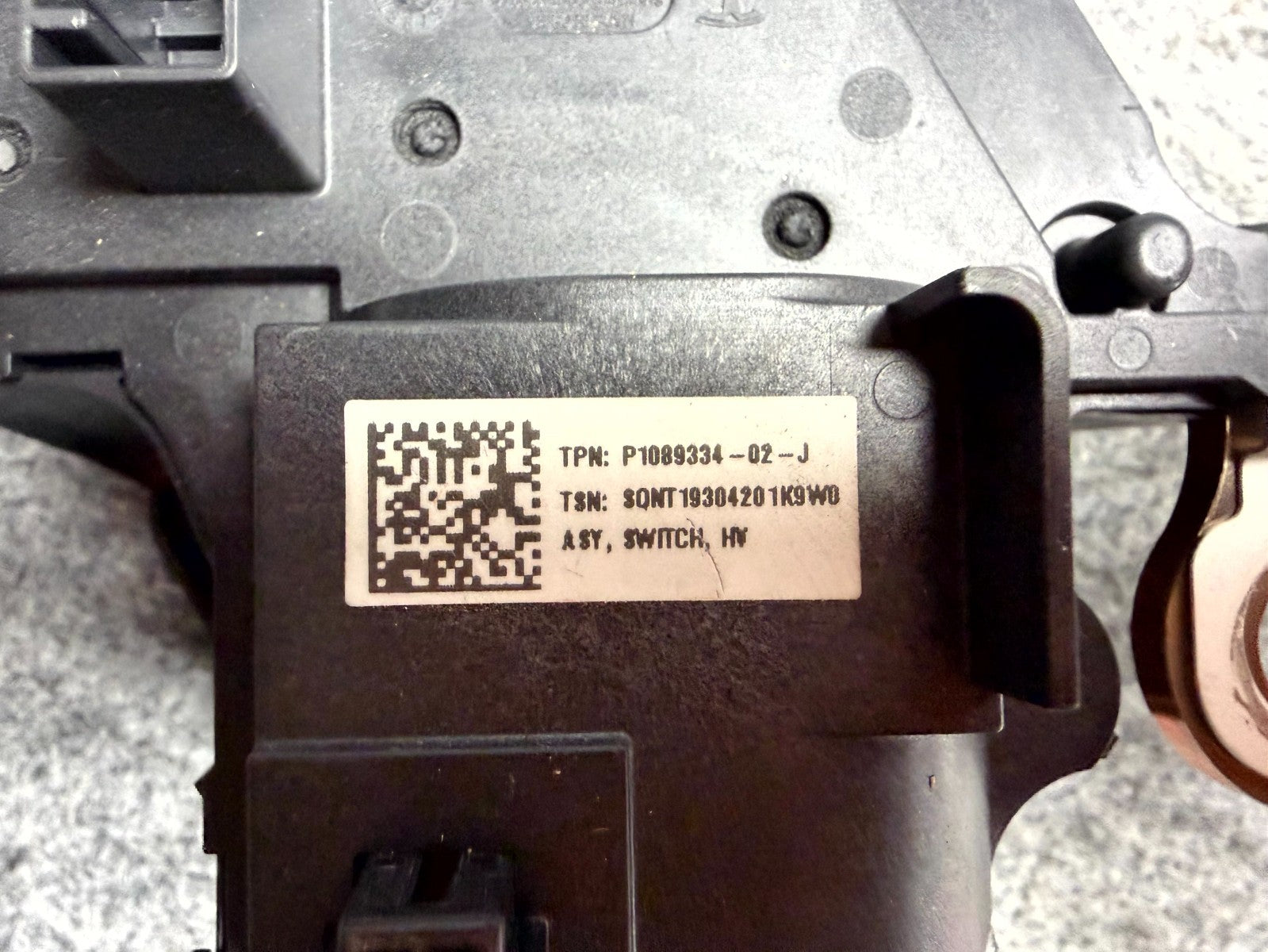 ♦️17-23 TESLA MODEL 3 HIGH VOLTAGE BATTERY PACK CONTACTOR POS OEM, 1089334-02-J