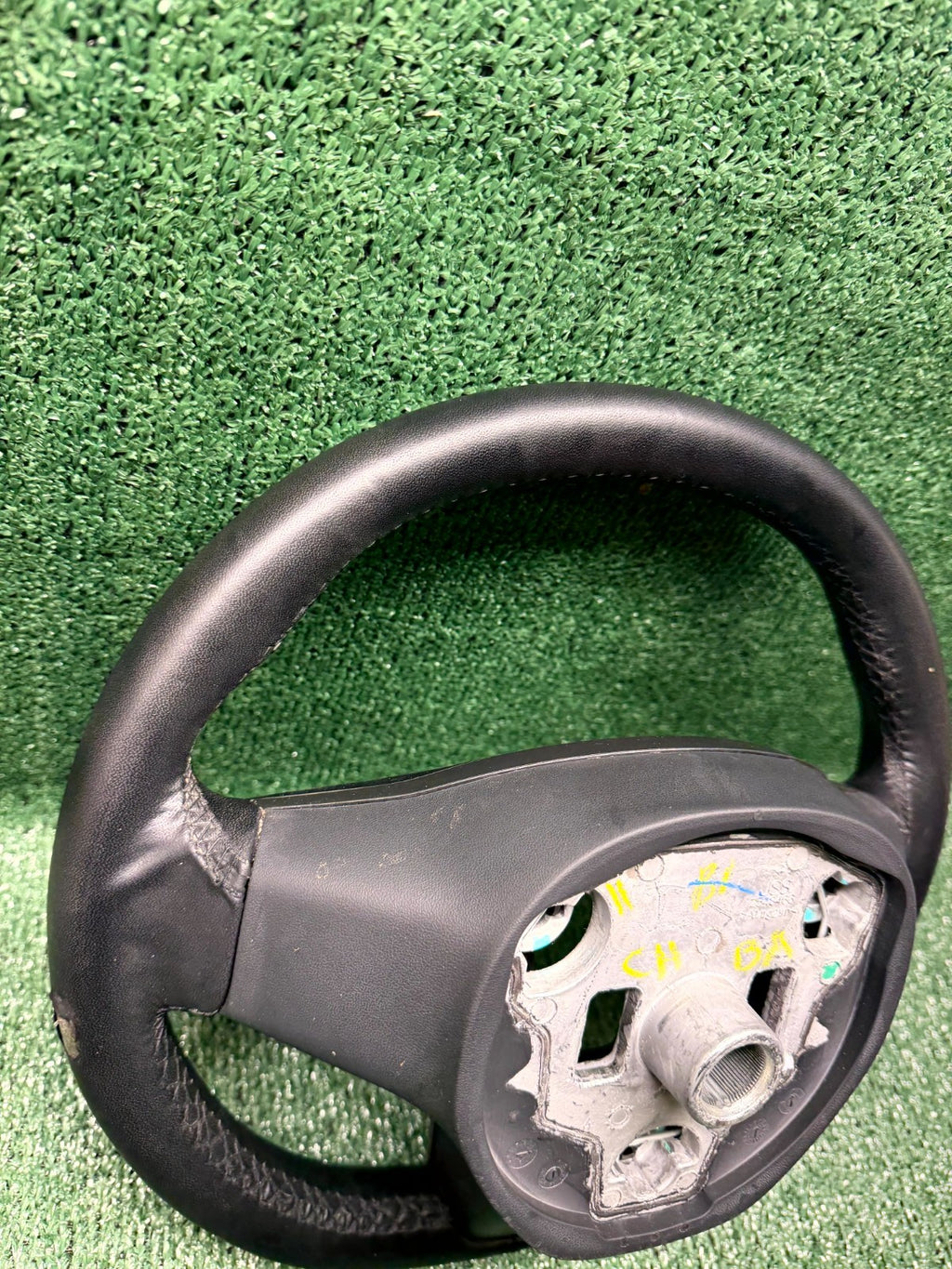 ♦️2020-2025 TESLA MODEL Y LEFT SIDE STEERING WHEEL LEATHER OEM, 1490214-00-B