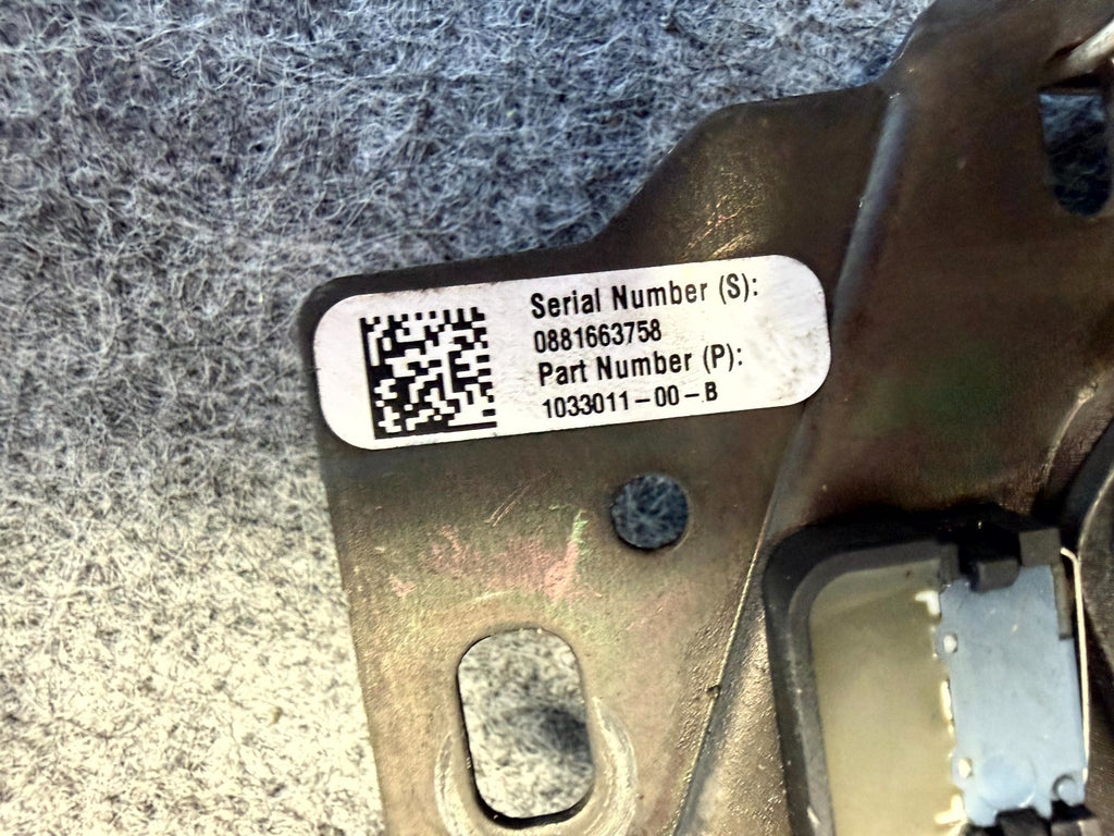 ♦️12–16 TESLA MODEL S FRONT HOOD LOCK LATCH RELEASE CABLE ASSY OEM, 1033011-00-B