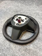 2020 - 2024 TESLA MODEL Y HEATED LEATHER STEERING WHEEL BLACK OEM, 1490214-00-B