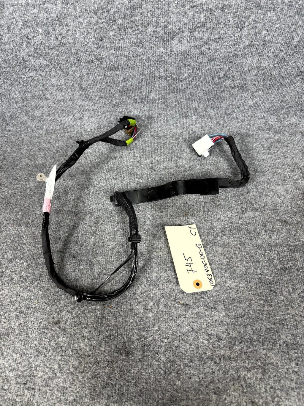 16-23 Tesla Model X Rear Right Cylinder Door Lift Wiring Cable OEM, 1063406-00-G