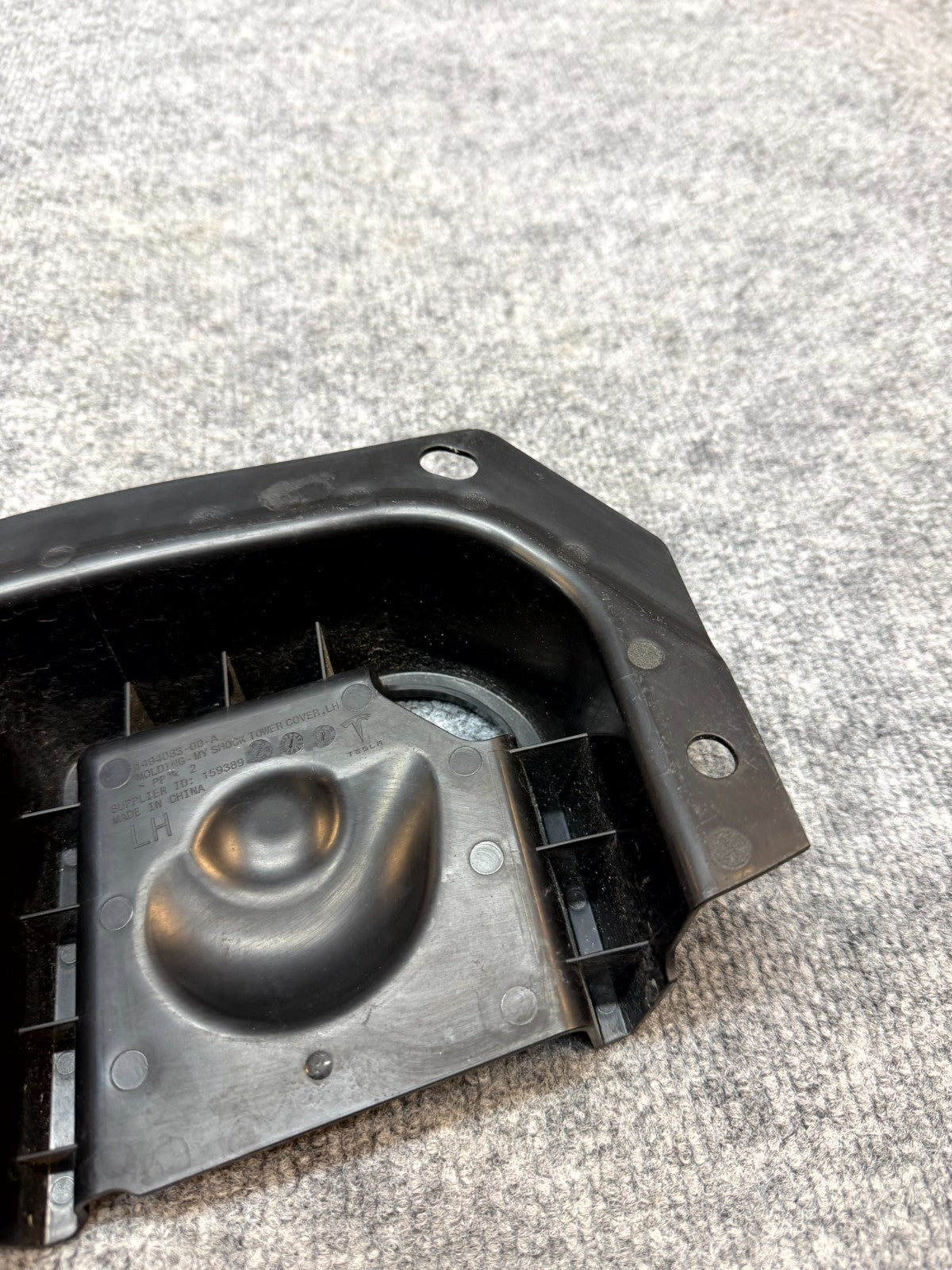 20-23 TESLA MODEL Y LEFT COWL PANEL SHOCK TOWER COVER MOLDING OEM 1494083-00-A