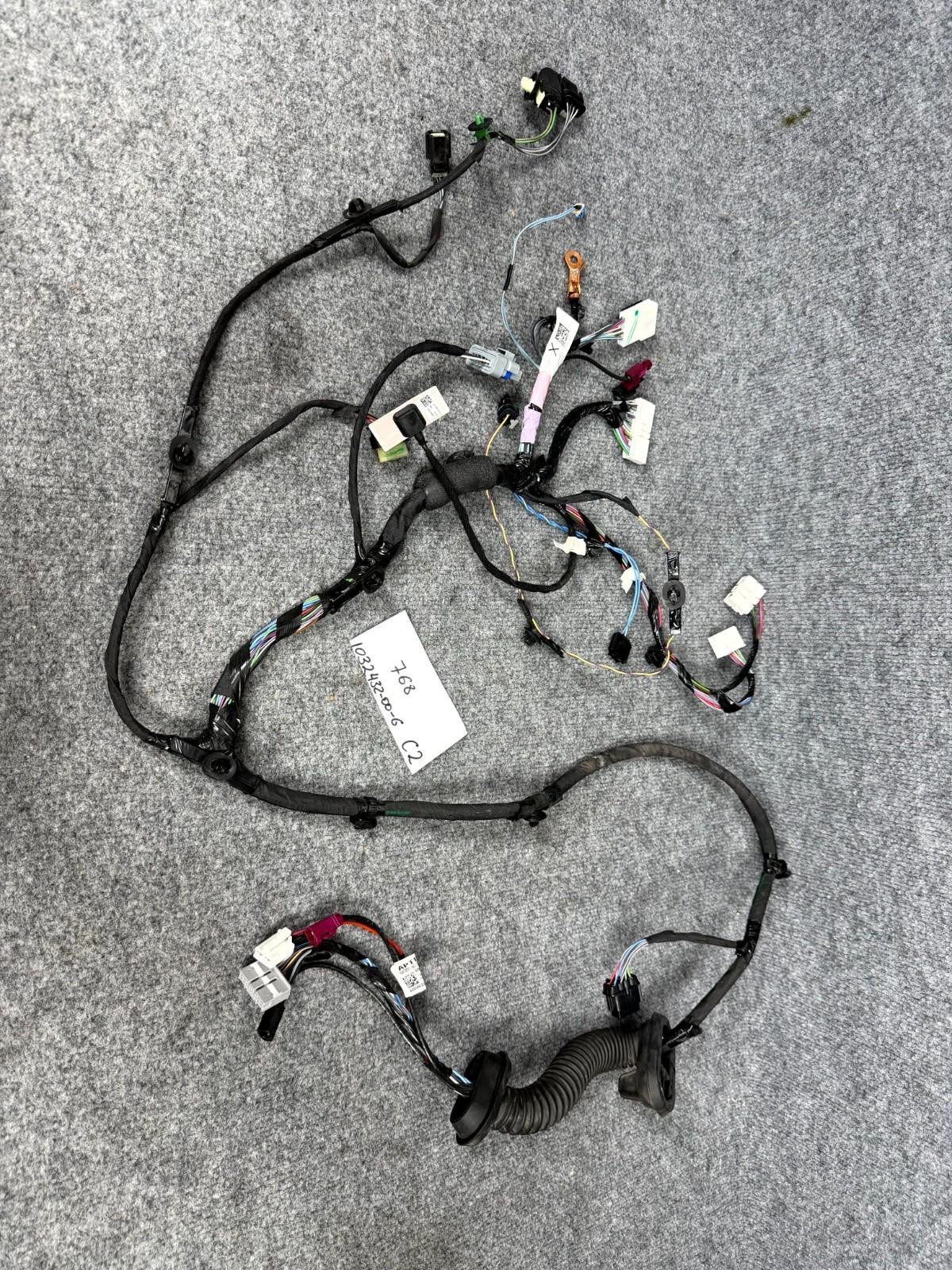 2016-2020 Tesla Model X Front Left Side Door Wiring Harness OEM, 1032432-00-G