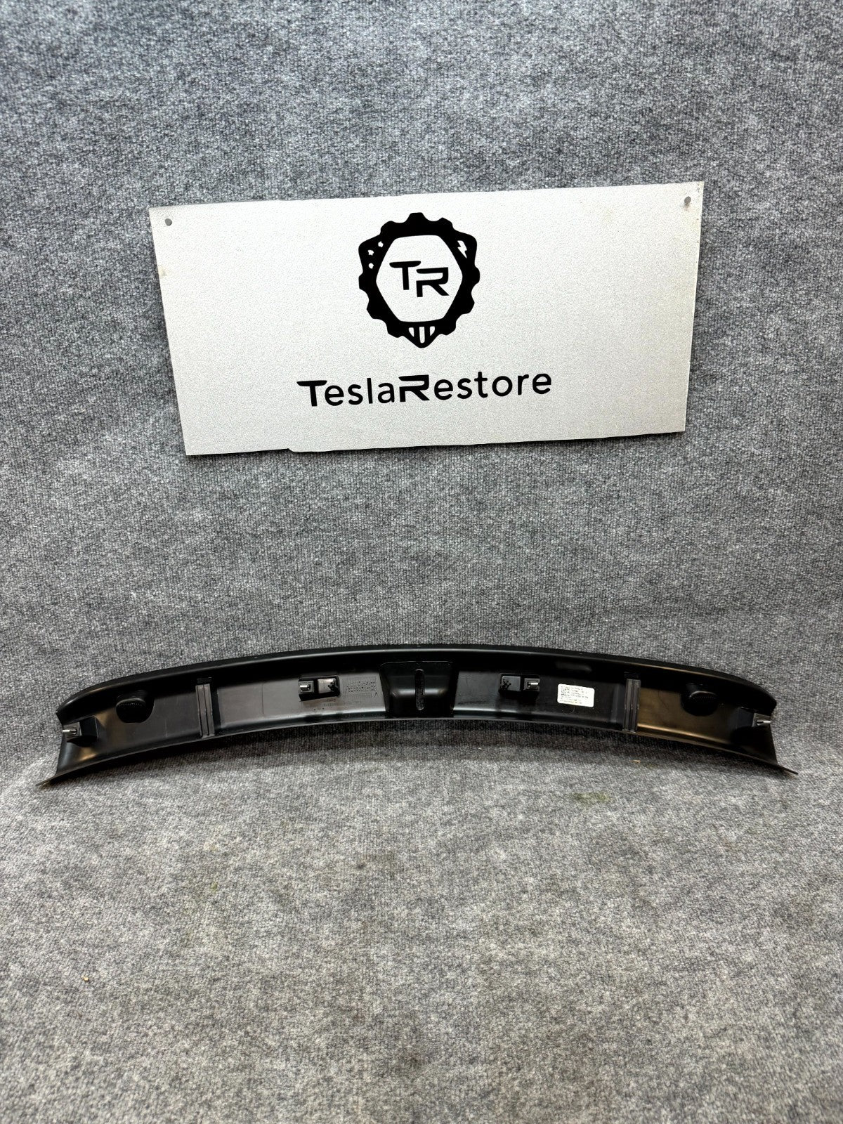 2017-2024 TESLA MODEL 3 Y TRUNK LATCH LOCK SILL SCUFF PLATE TRIM OEM, 149463100C