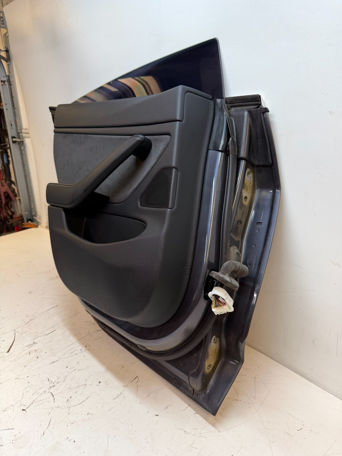 2017-23 Tesla Model 3 Rear Left Driver Side Door Shell Panel Assembly Gray OEM