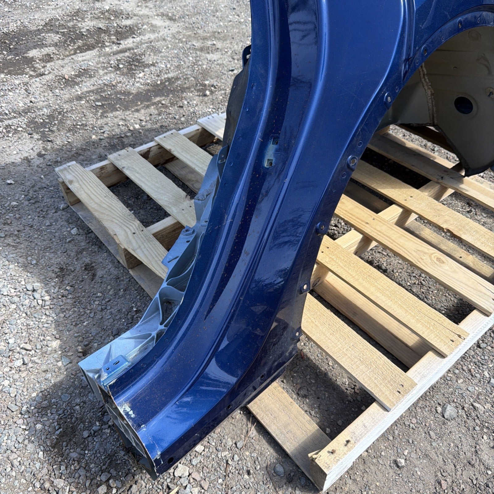 2020-2024 Tesla Model Y Rear Left Quarter Panel Structural Cutout LH BLUE