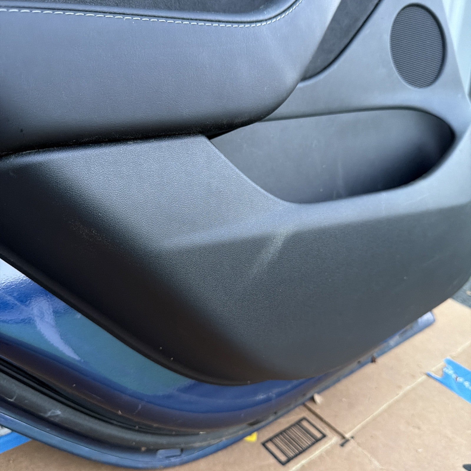 21-23 OEM Tesla Model 3 Rear Left Driver Side Door Shell Panel COMPLETE BLUE