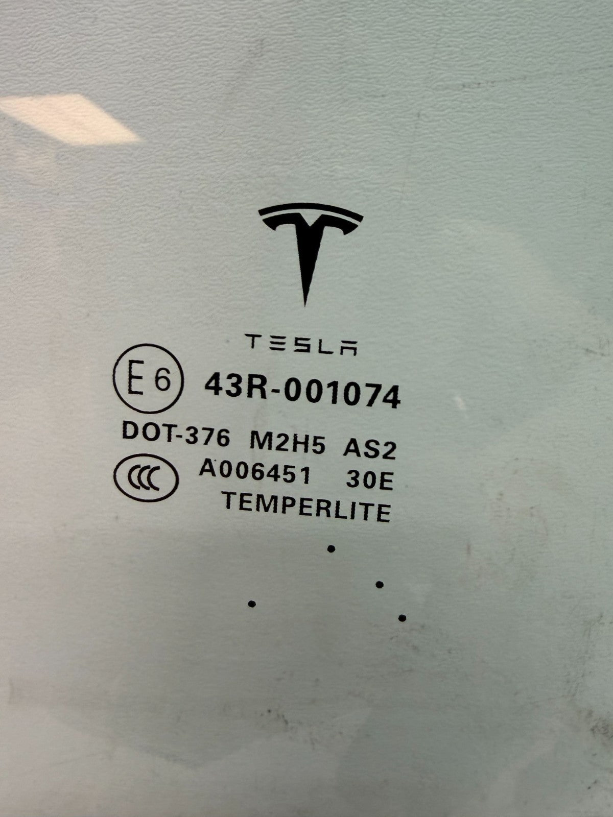 2012-2020 Tesla Model S Rear Left Driver Side Door Window Glass OEM 43R-001074