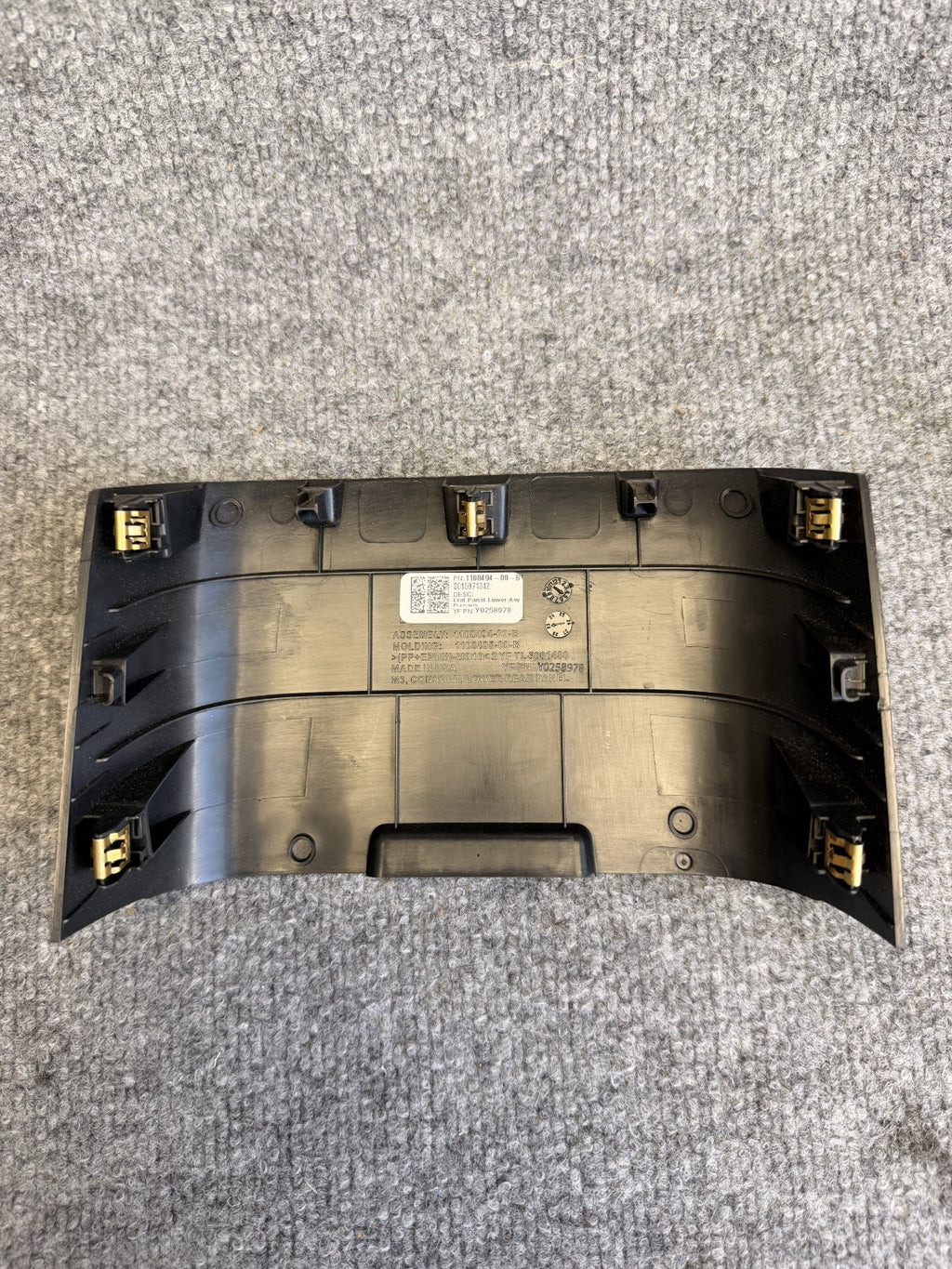 2017-2024 TESLA MODEL 3 Y REAR CENTER CONSOLE BACK END TRIM PANEL OEM 110849400B
