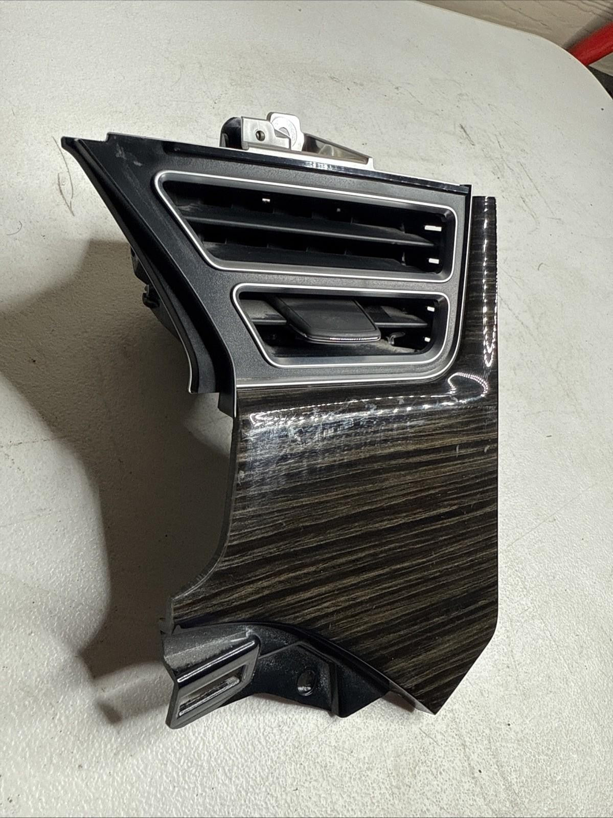 ♦️12-16 TESLA MODEL S DASH LEFT AIR VENT GRILL TRIM OBECHE GLOSS OEM,100451806F1