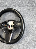 2017-2023 TESLA MODEL 3/Y HEATED LEATHER STEERING WHEEL BLACK OEM, 1490214-00-B