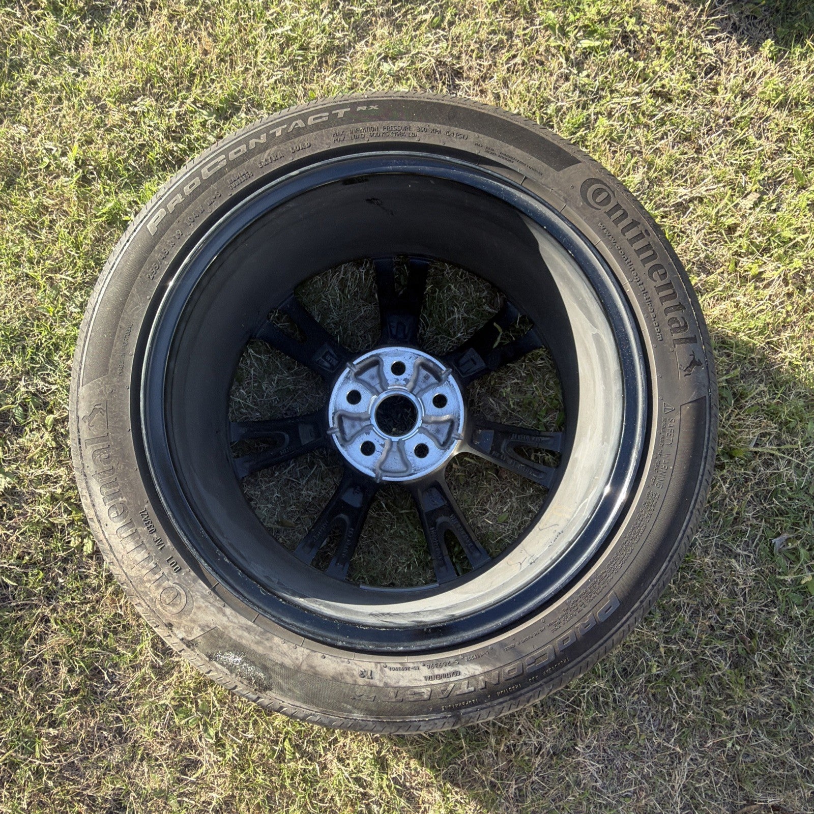 Tesla Model Y 2024 2025 19" Grey Gemini Rim Wheel Continental Tire W/OEM TPMS