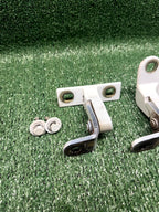 ♦️20-23 TESLA MODEL Y REAR LEFT & RIGHT DOOR UPPER HINGE SET OEM, 1497499-00-B