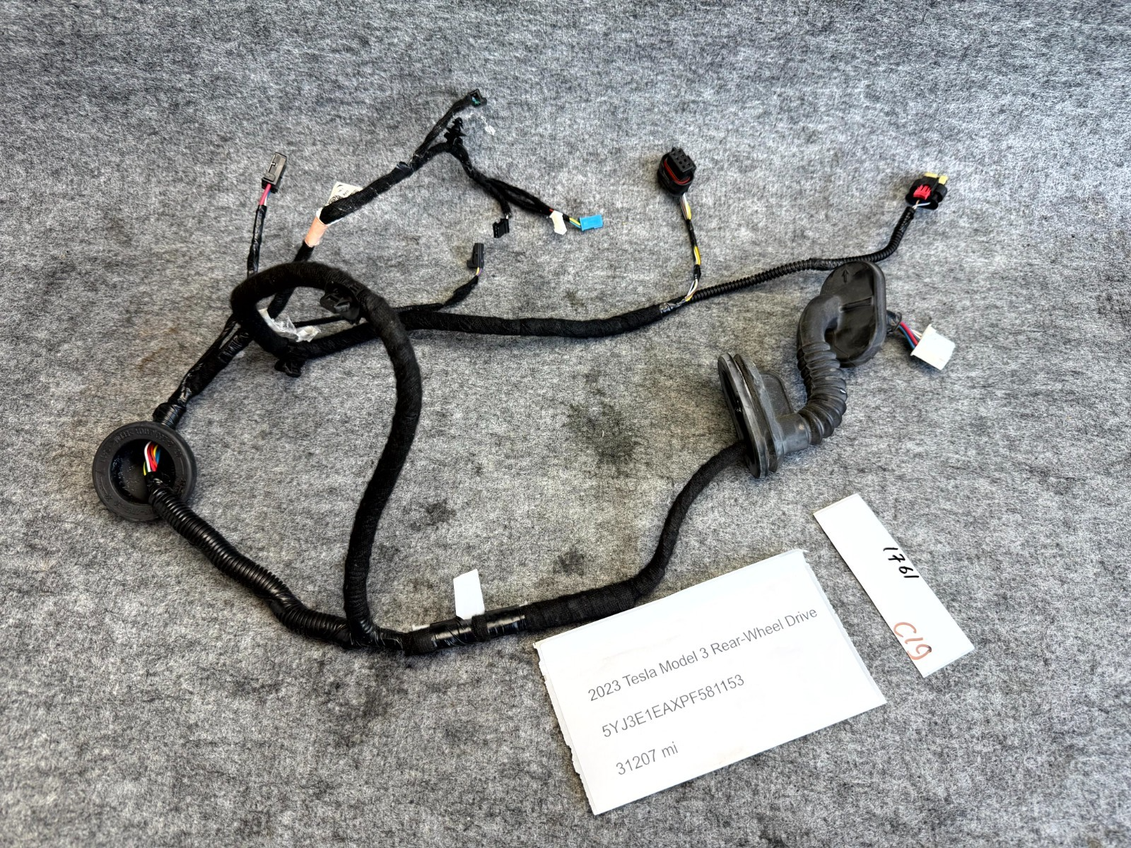 ♦️2017-2023 TESLA MODEL 3 REAR RIGHT SIDE DOOR WIRING HARNESS OEM, 2067966-00-B