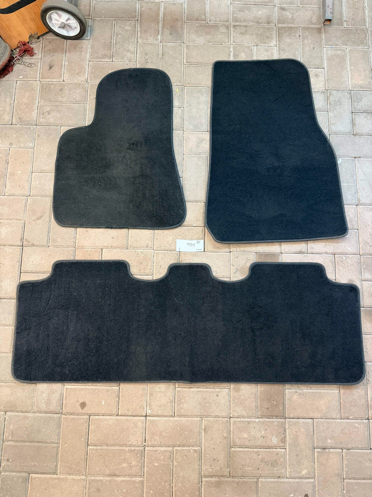 2017-2023 Tesla Model 3 All Weather Floor Mat Set of 3 Black carpet