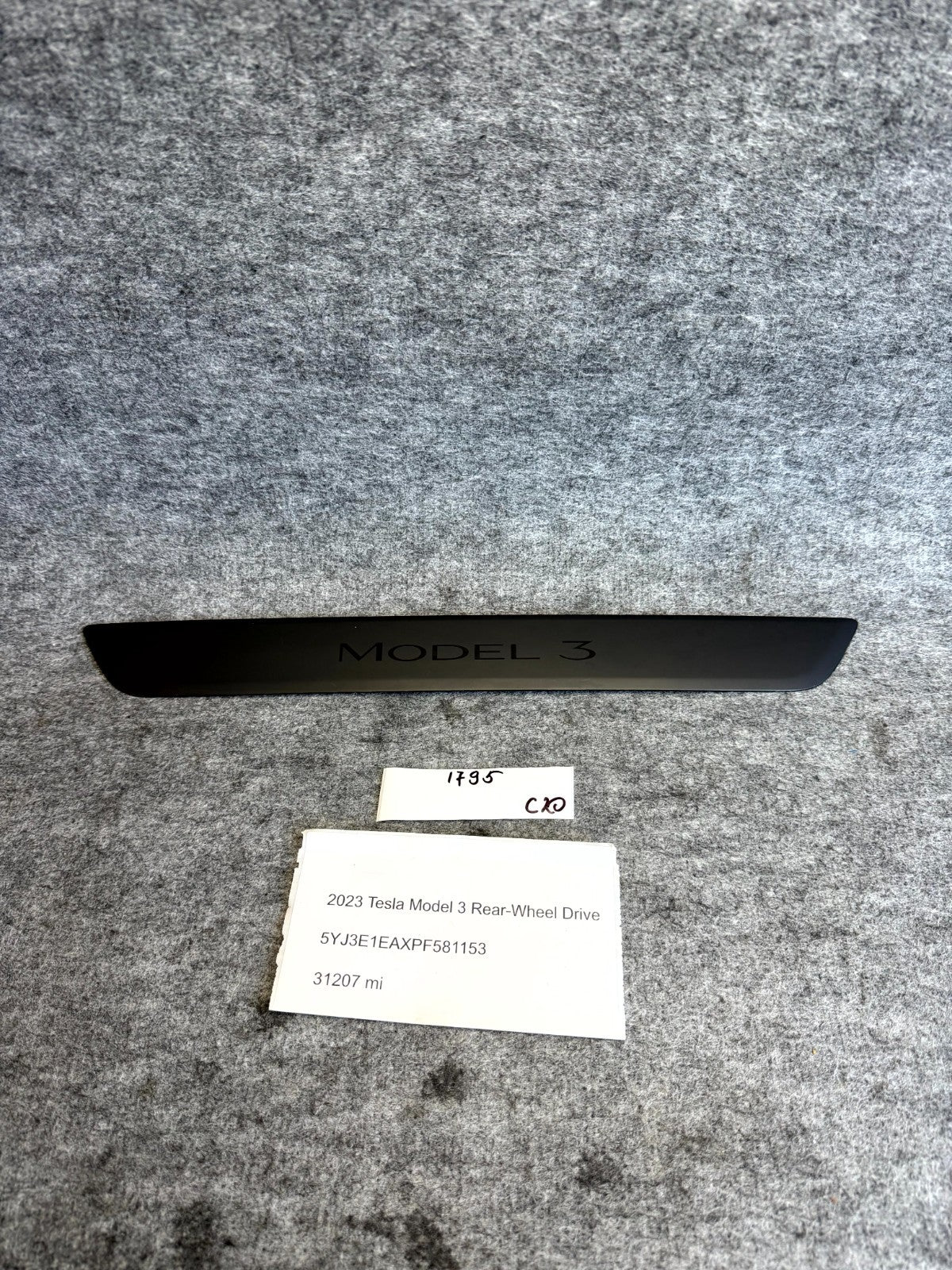 ♦️17-23 TESLA MODEL 3 FR LEFT/RIGHT DOOR SILL SCUFF PLATE PANEL OEM, 150476300C