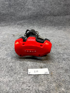 2020-2024 TESLA MODEL Y REAR LEFT BREMBO BRAKE CALIPER RED OEM, 1188643-00-C