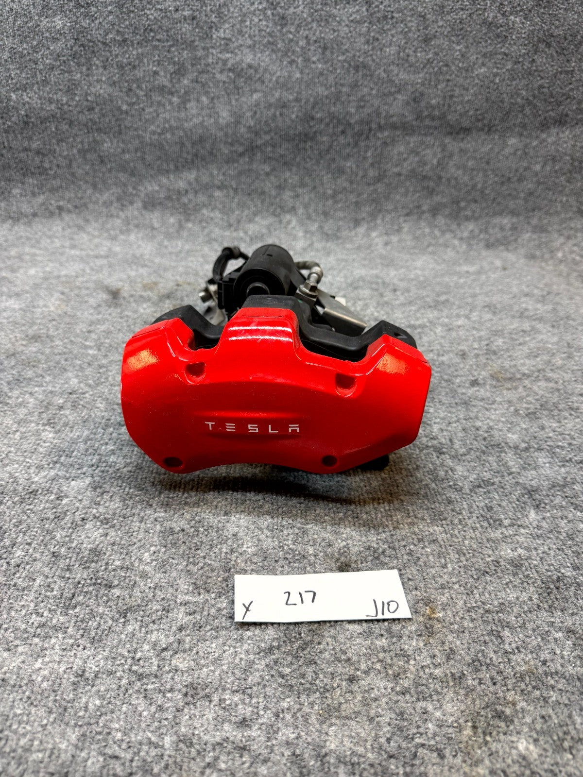 2020-2024 TESLA MODEL Y REAR LEFT BREMBO BRAKE CALIPER RED OEM, 1188643-00-C