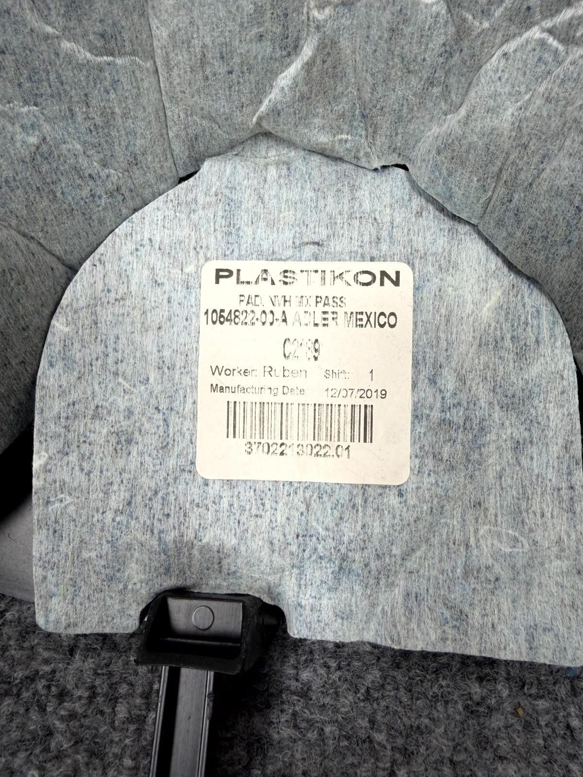 2016-2020 Tesla Model X Right Under Dash Dashboard Trim Cover OEM, 1054822-00-A