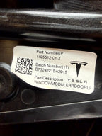 2020-2024 TESLA MODEL Y REAR LEFT DOOR WINDOW REGULATOR & MOTOR OEM, 149551201J