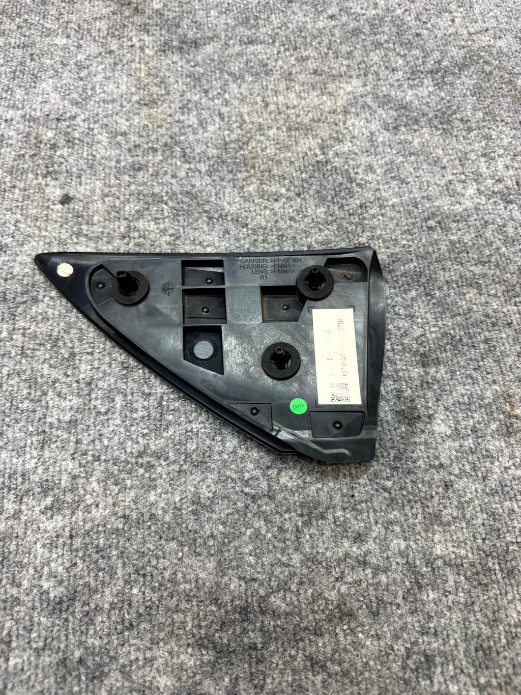 2017-2023 TESLA MODEL 3 RIGHT CHARGE PORT DOOR REFLECTOR & COVER OEM, 151878300G