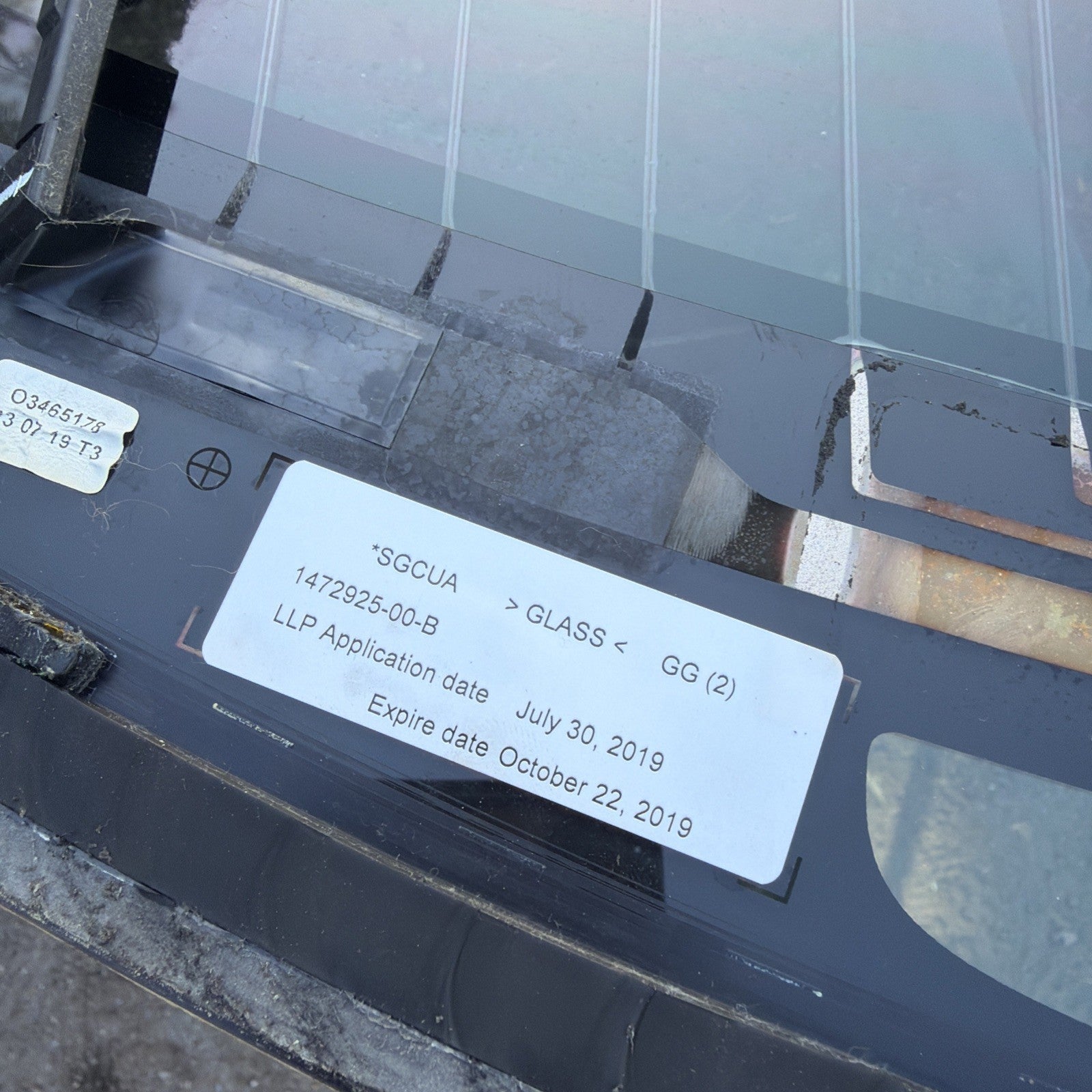 ⭕ 17-20 Tesla Model 3 M3 Rear Trunk Panoramic Backlite Glass 1472925-00-B