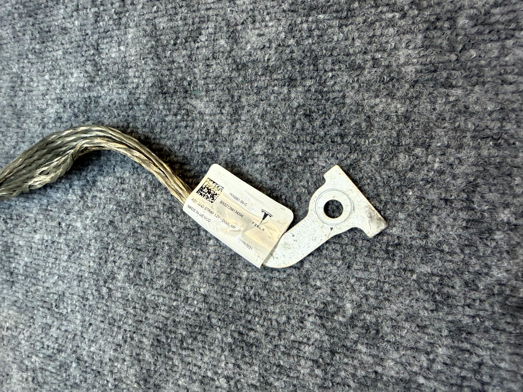 2020 - 2024 TESLA MODEL Y BATTERY TERMINAL GROUND CABLE STRAP OEM, 1510061-00-C