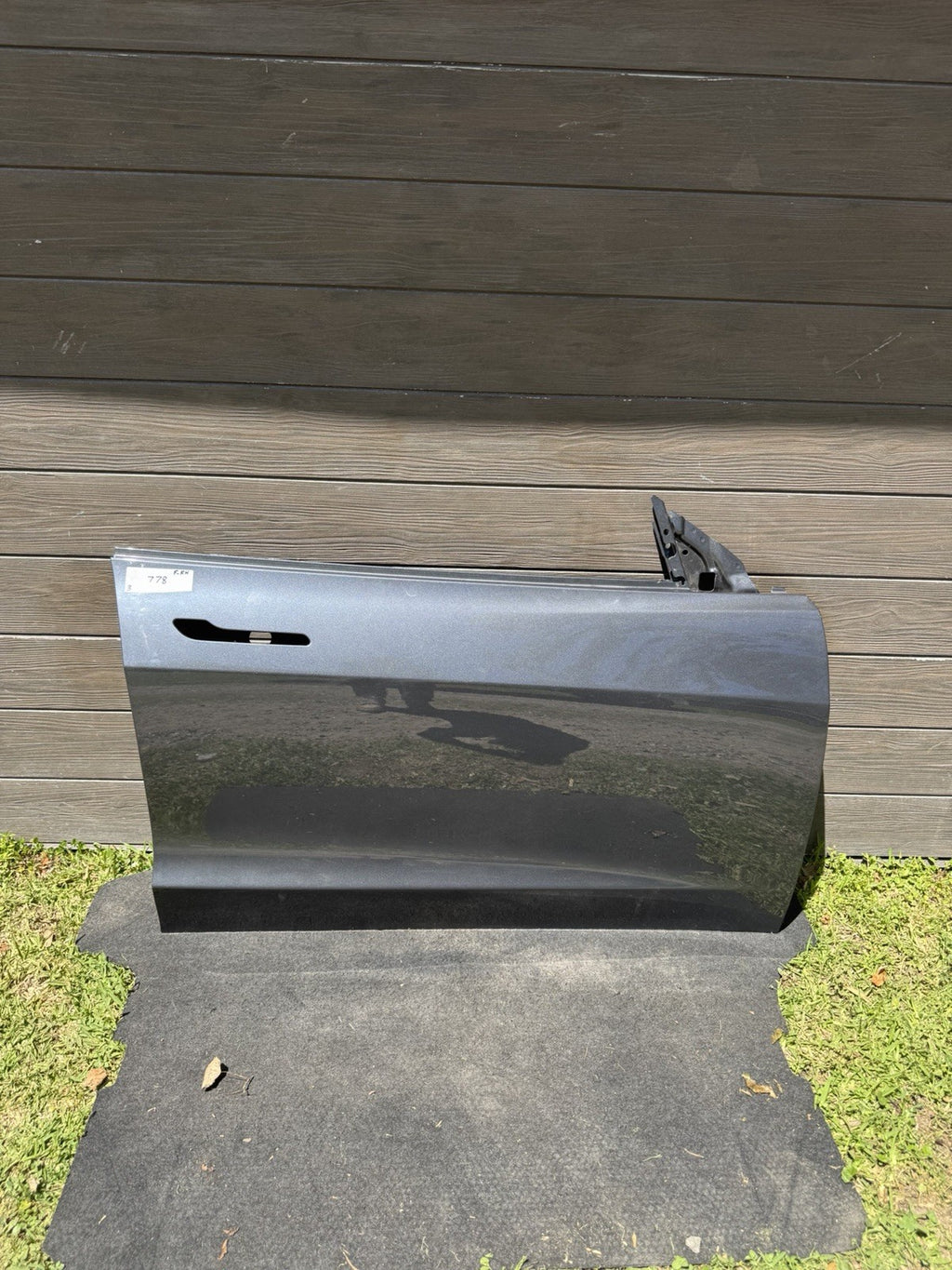 2017-2023 TESLA MODEL 3 FRONT RIGHT PASSENGER SIDE DOOR SHELL PANEL GRAY OEM