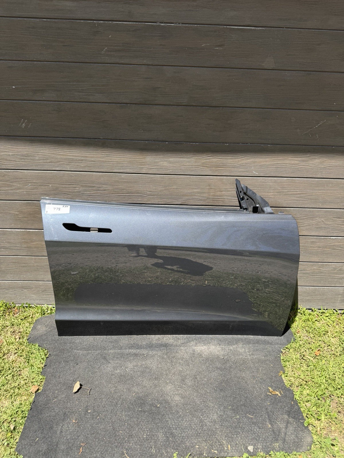 2017-2023 TESLA MODEL 3 FRONT RIGHT PASSENGER SIDE DOOR SHELL PANEL GRAY OEM