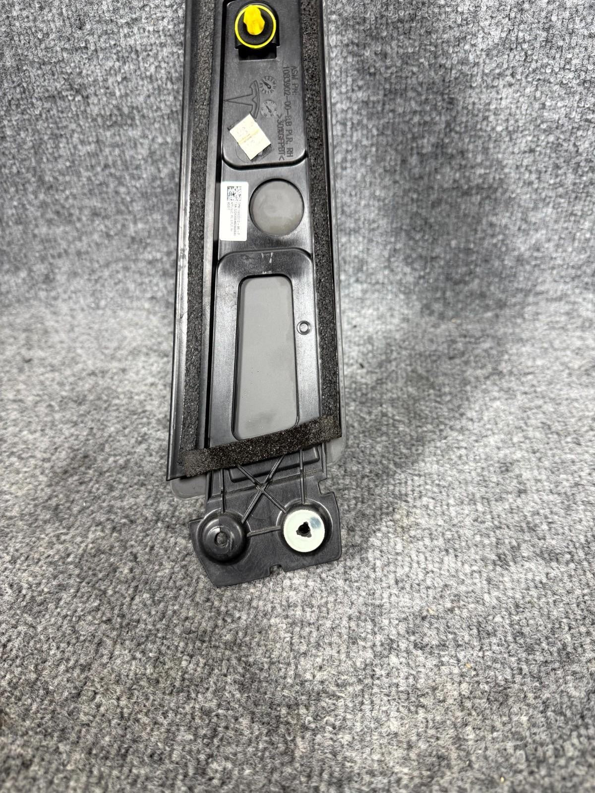 16-20 Tesla Model X Right B Pillar Applique Molding Trim w/ Camera OEM 109231198