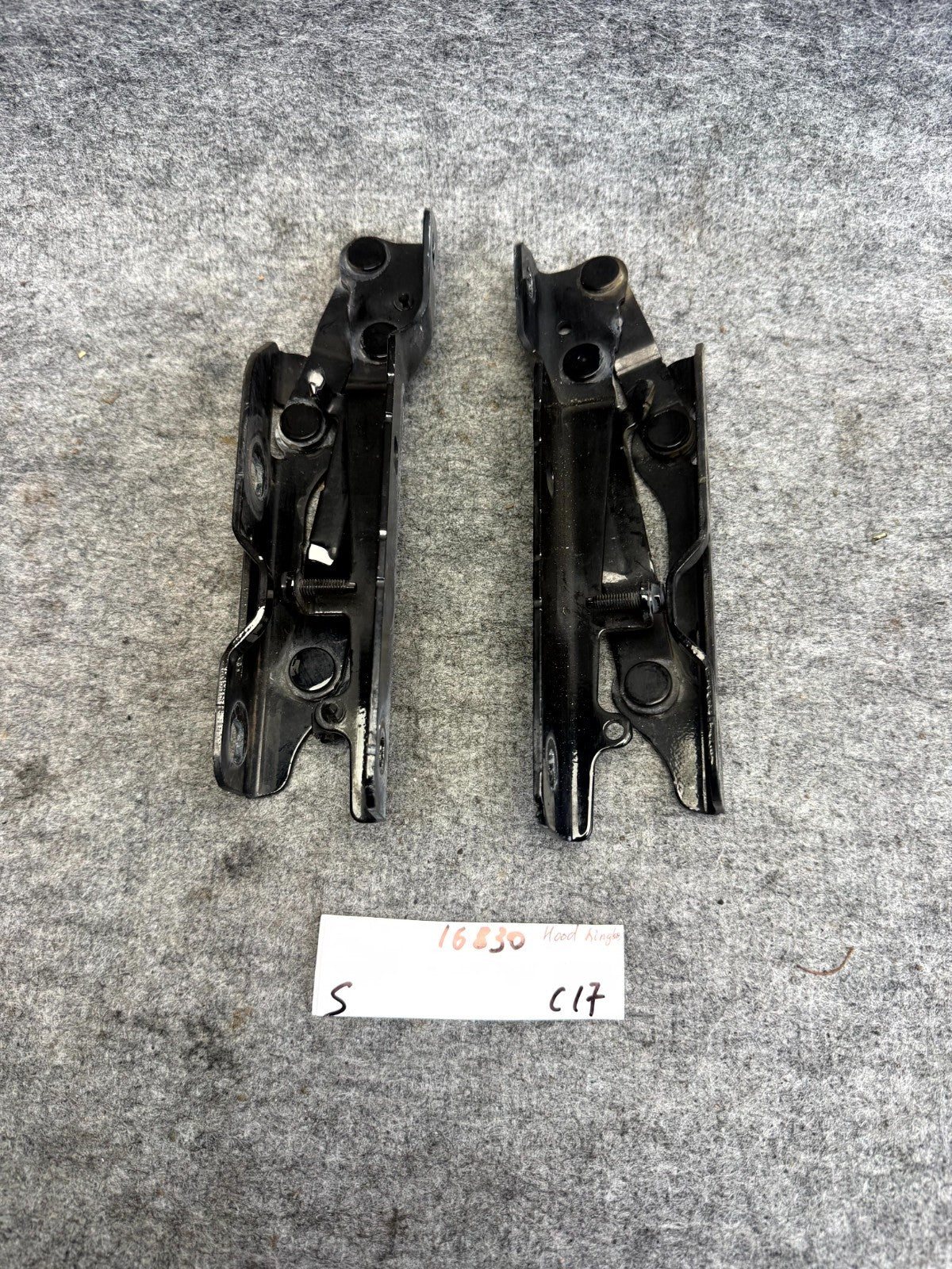 ♦️12-20 TESLA MODEL S FRONT LEFT & RIGHT SIDE DOOR HINGE SET OEM, 1029285-00-C