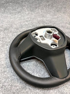 2020 - 2024 TESLA MODEL Y HEATED LEATHER STEERING WHEEL BLACK OEM, 1490214-00-B