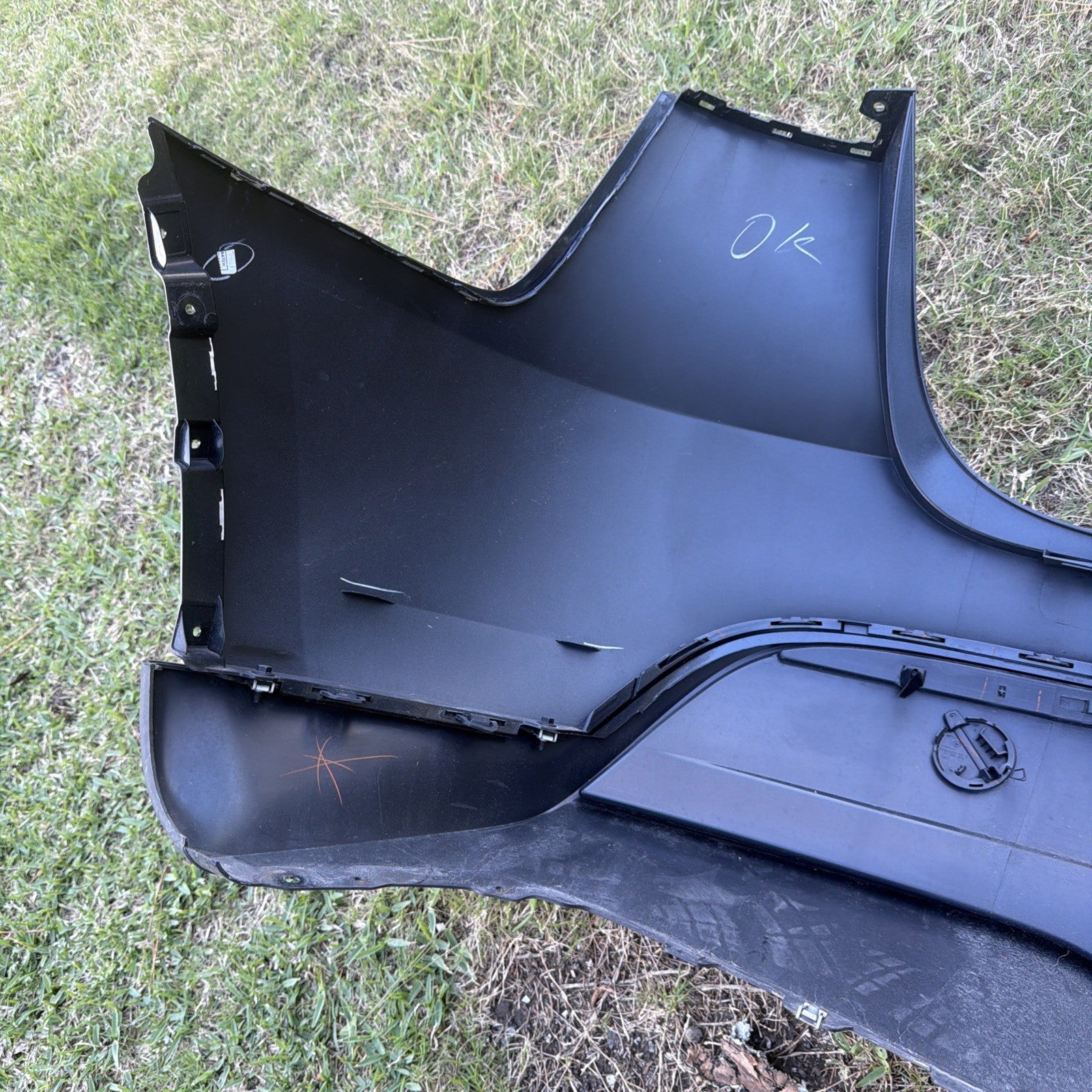 23-24 Model Y Rear Bumper Cover + Lower Valance Diffuser Gray PN01 1494005-00-B