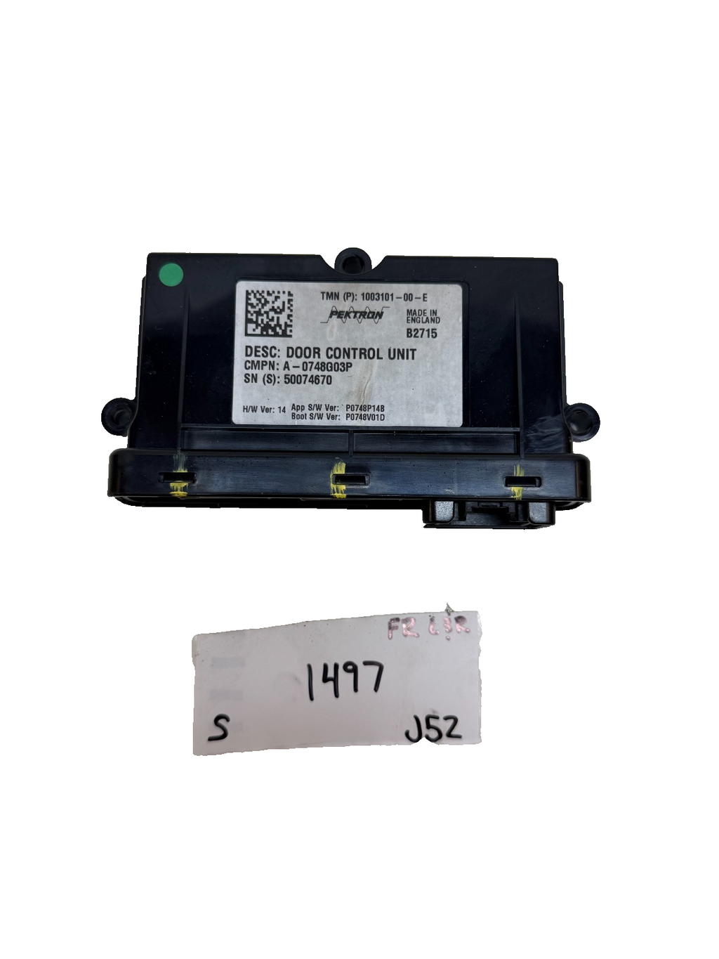 2012-2020 TESLA MODEL S FRONT LEFT OR RIGHT DOOR CONTROL MODULE 1003101-00-E