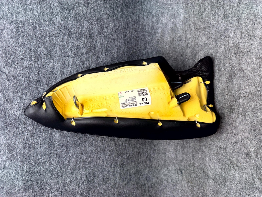 ♦️12-20 TESLA MODEL S LEFT 2ND ROW SEAT BOLSTER CUSHION COVER OEM, 1006402-04-A