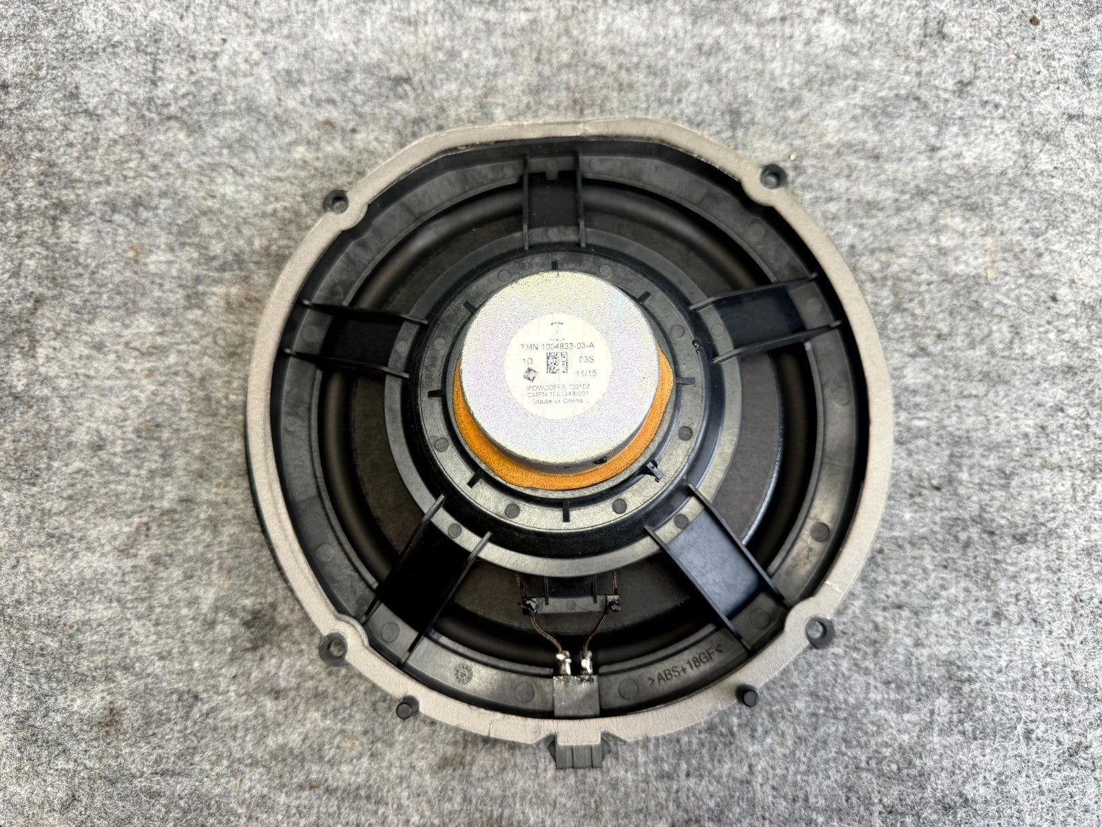 ♦️12-20 TESLA MODEL S FRONT LEFT SIDE DOOR AUDIO SOUND SPEAKER OEM, 1004833-03-A